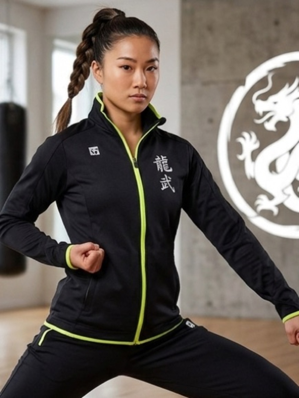 Mooto Taekwondo Stream Line Jacket Color Black/Neon Training Size: XS